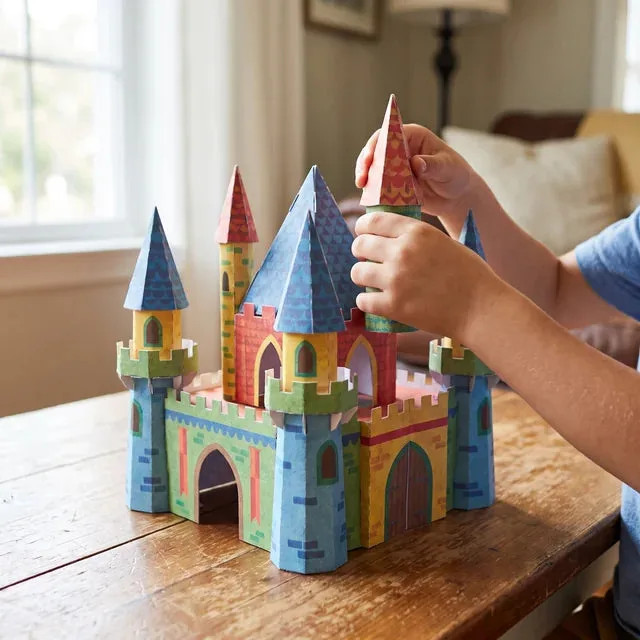 Printbaar papieren kasteel